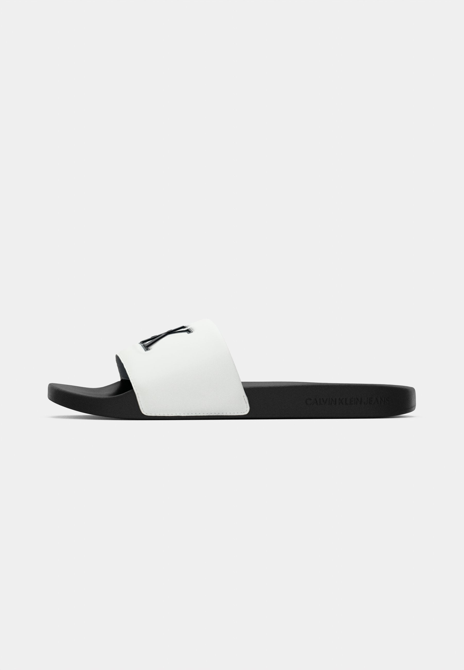 SLIDE MONO - Mules - bright white/black