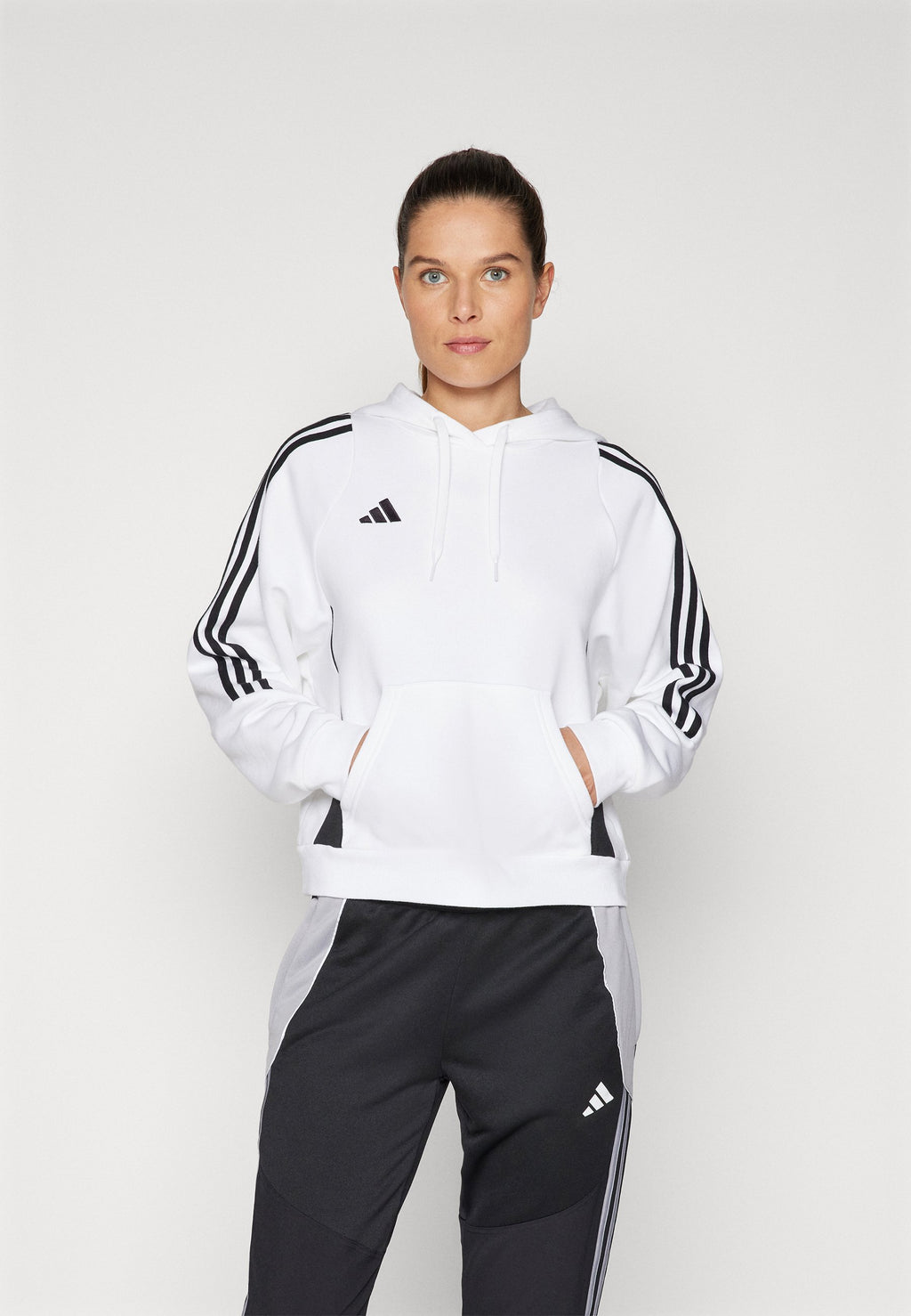 TIRO24 SWEAT HOODIE - Hoodie - white/black