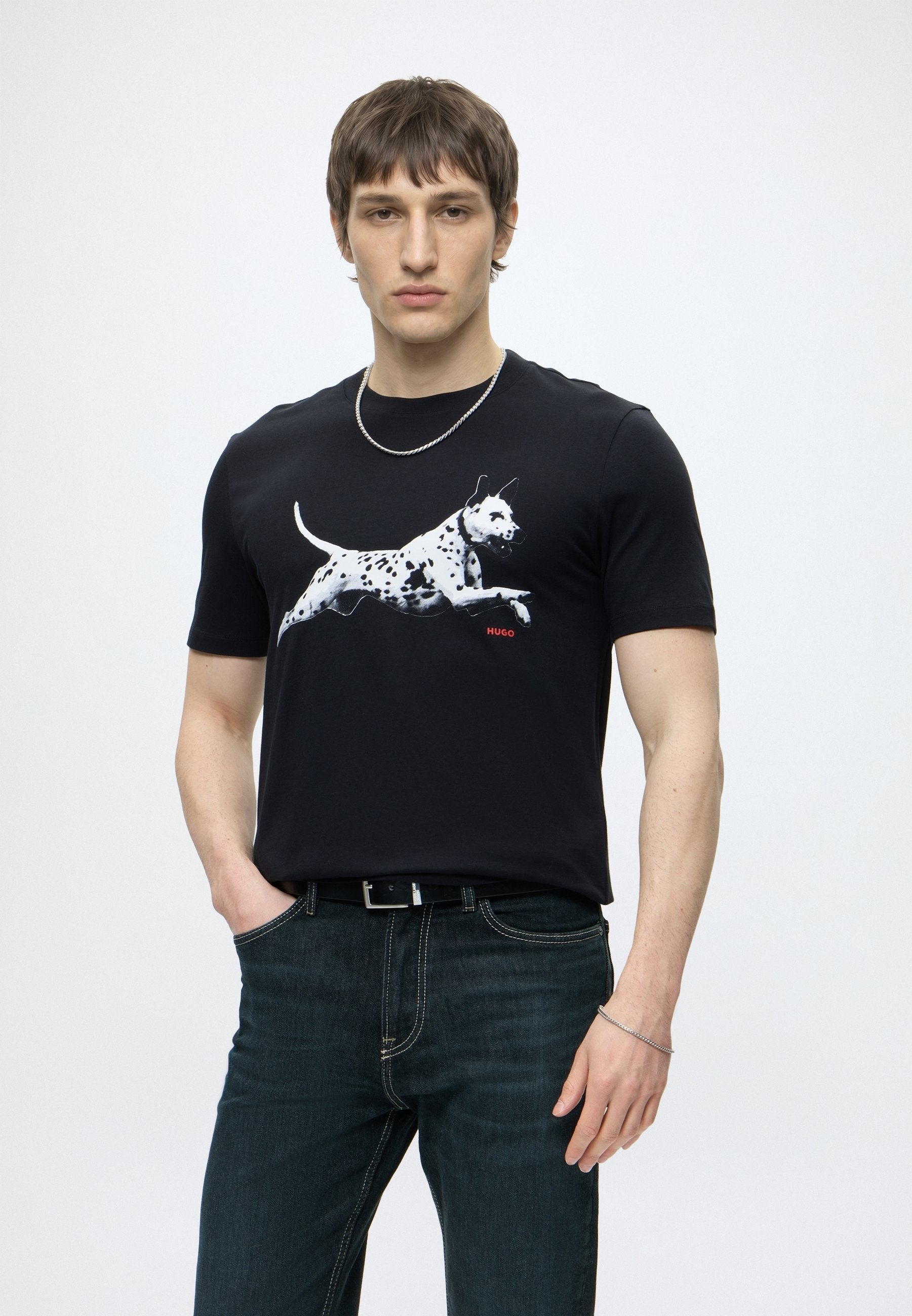 DIRUNN - Print T-shirt - black