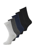 JACBASIC BAMBOO 5 PACK  - Socks - black/navy blazer/dark grey melange/light grey melange