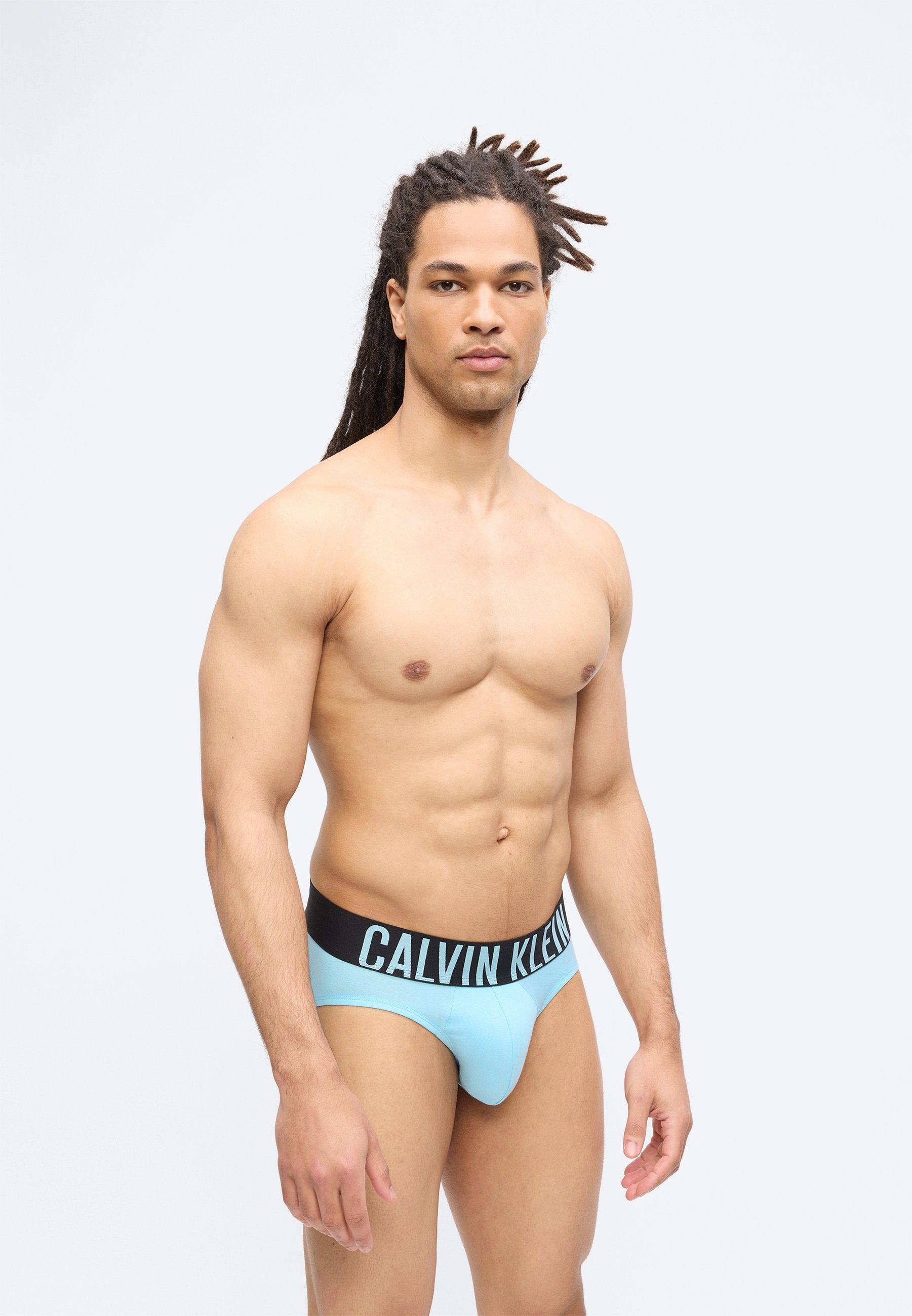 SLIPS SHORTY LOT DE 3 INTENSE POWER EN COTON - Slips - harbor mist/black/chilly blue