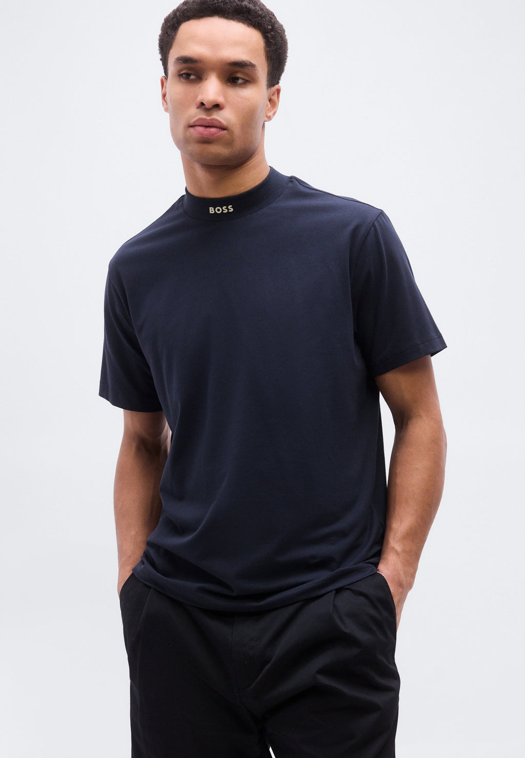 TEE COLLAR - Basic T-shirt - dark blue