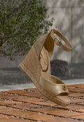 PLATE WEDGE - Platform sandals - desert