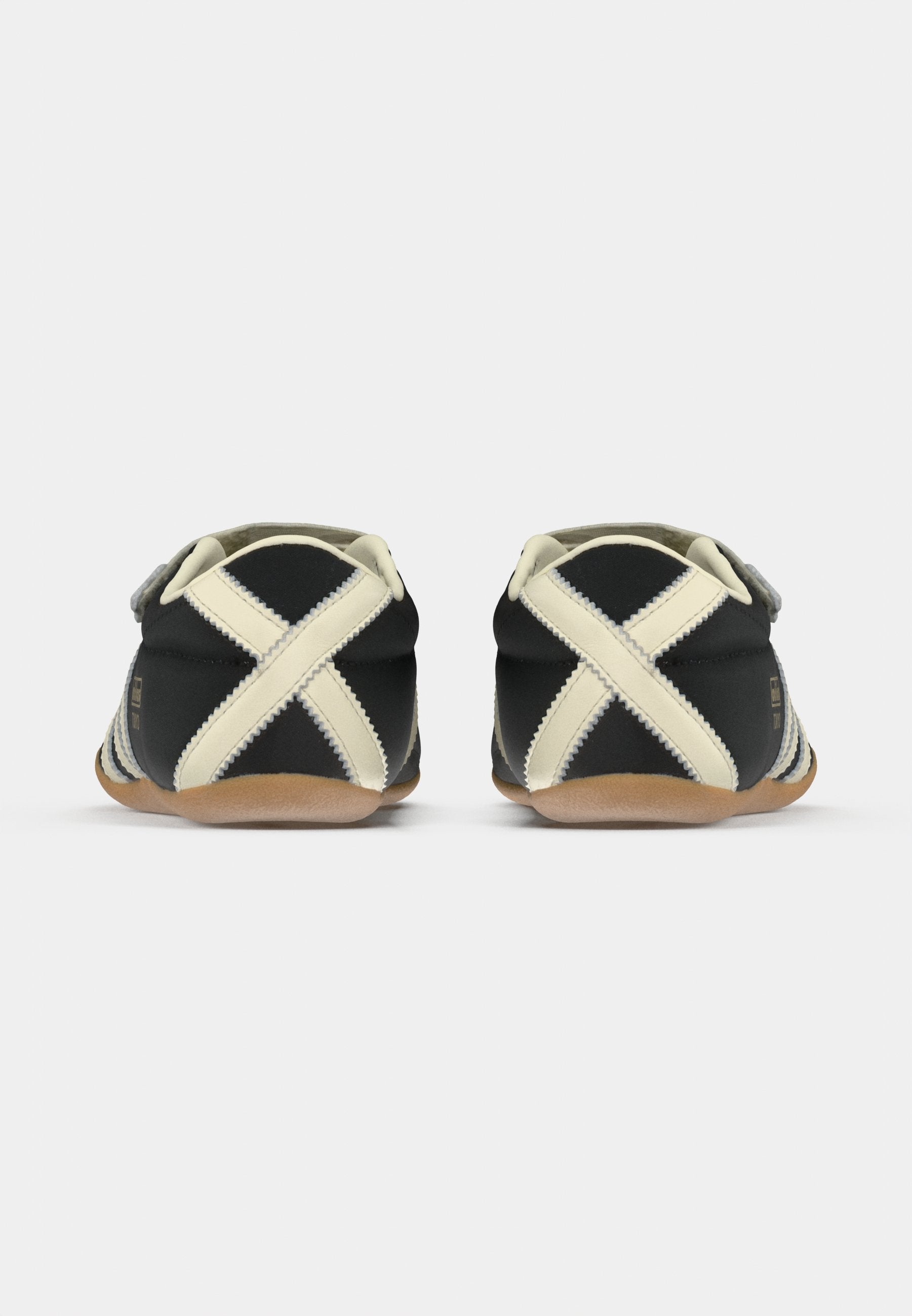 TOKYO MARY JANE BALLERINA - Baskets basses - core black/cream white/gold-coloured metallic