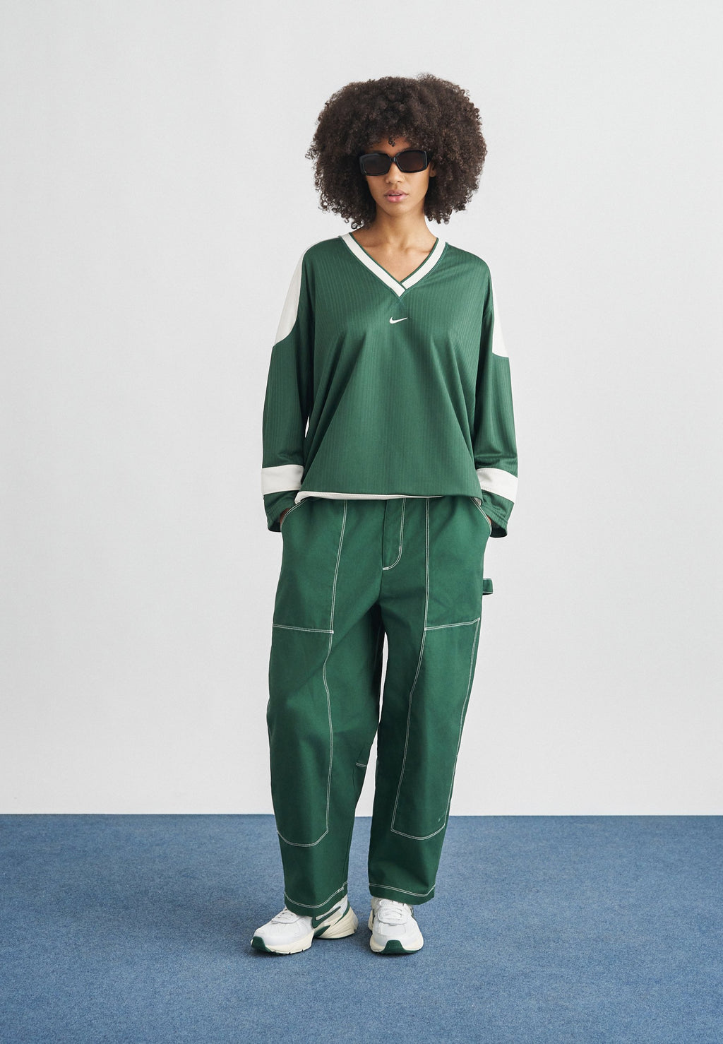 STREET PANT - Trousers - fir/antique silver coloured