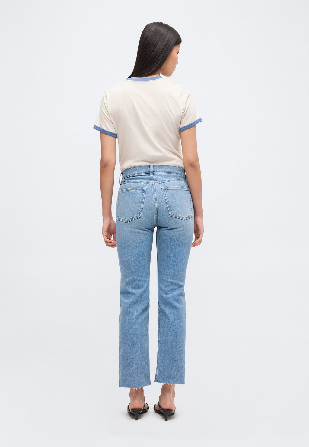 90S CROP - Straight leg jeans - medium indigo