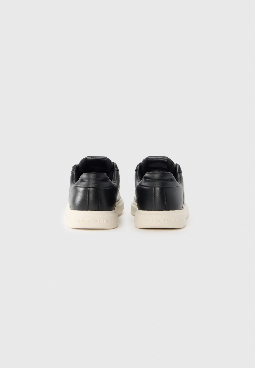 LIGHTWEIGHT LEATHER CUPSOLE COURT TRAINERS - Trainers - black