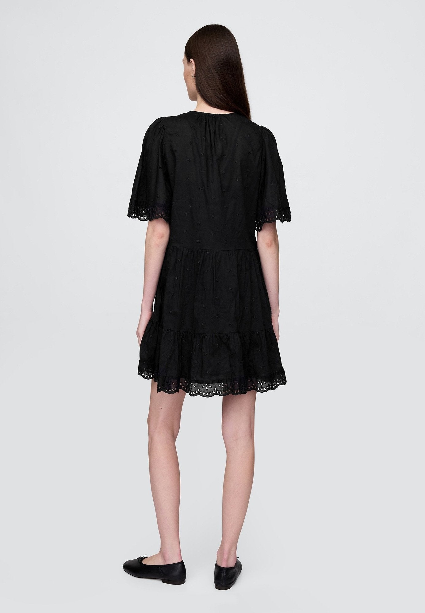 FLUTTER  MINI DRESS - Day dress - true black