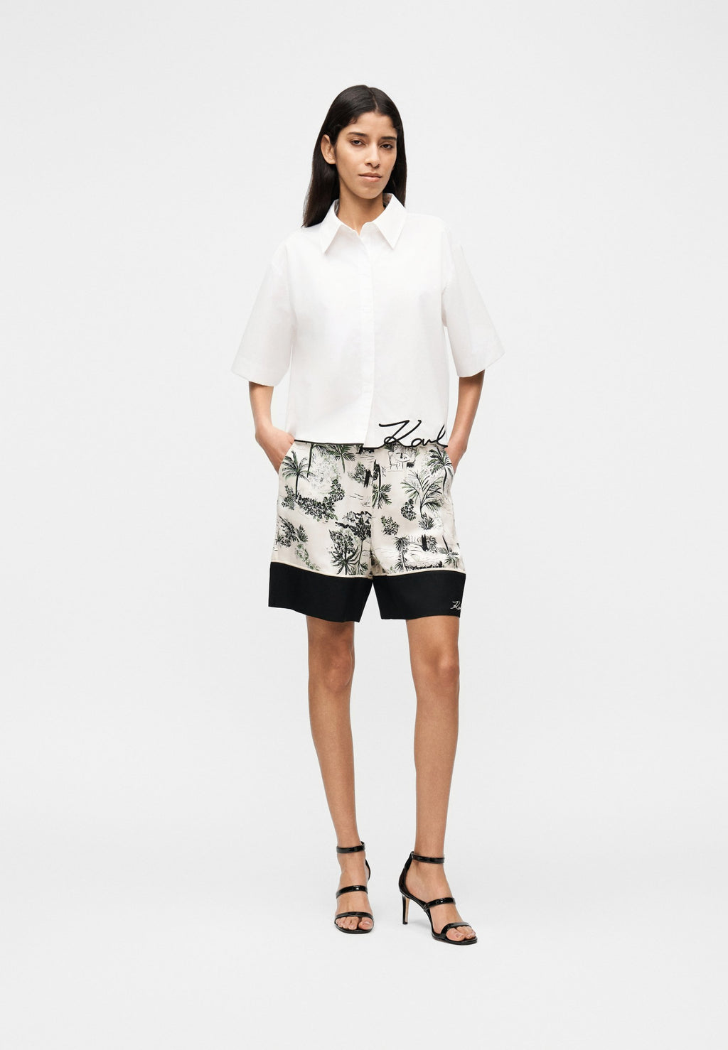 SIGNATURE - Button-down blouse - white