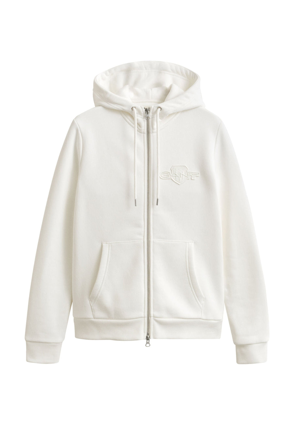 Zip-up sweatshirt - eggshell