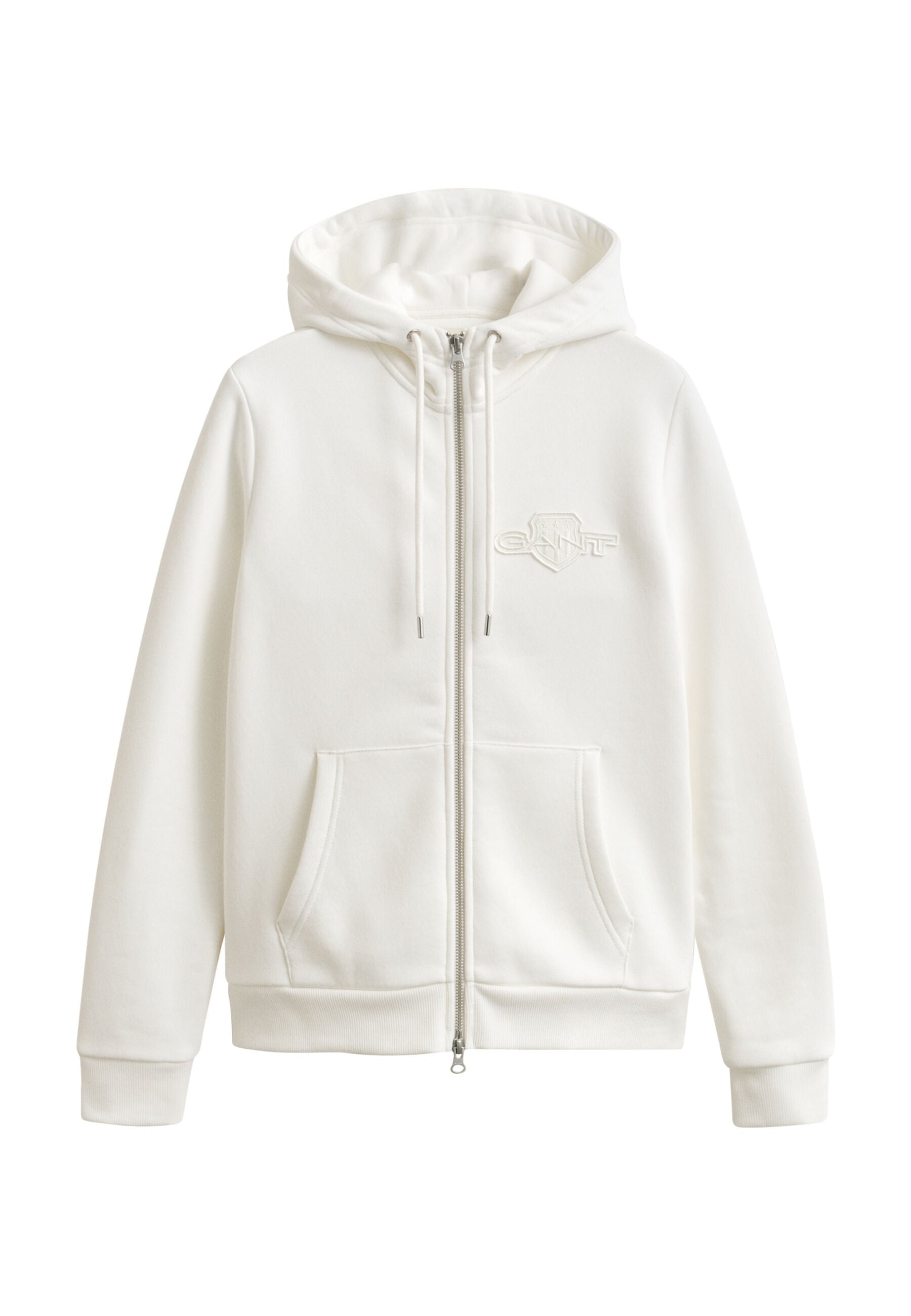 Zip-up sweatshirt - eggshell