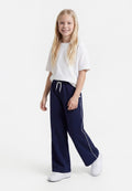 VARSITY WIDE LEG - Tracksuit bottoms - military blue
