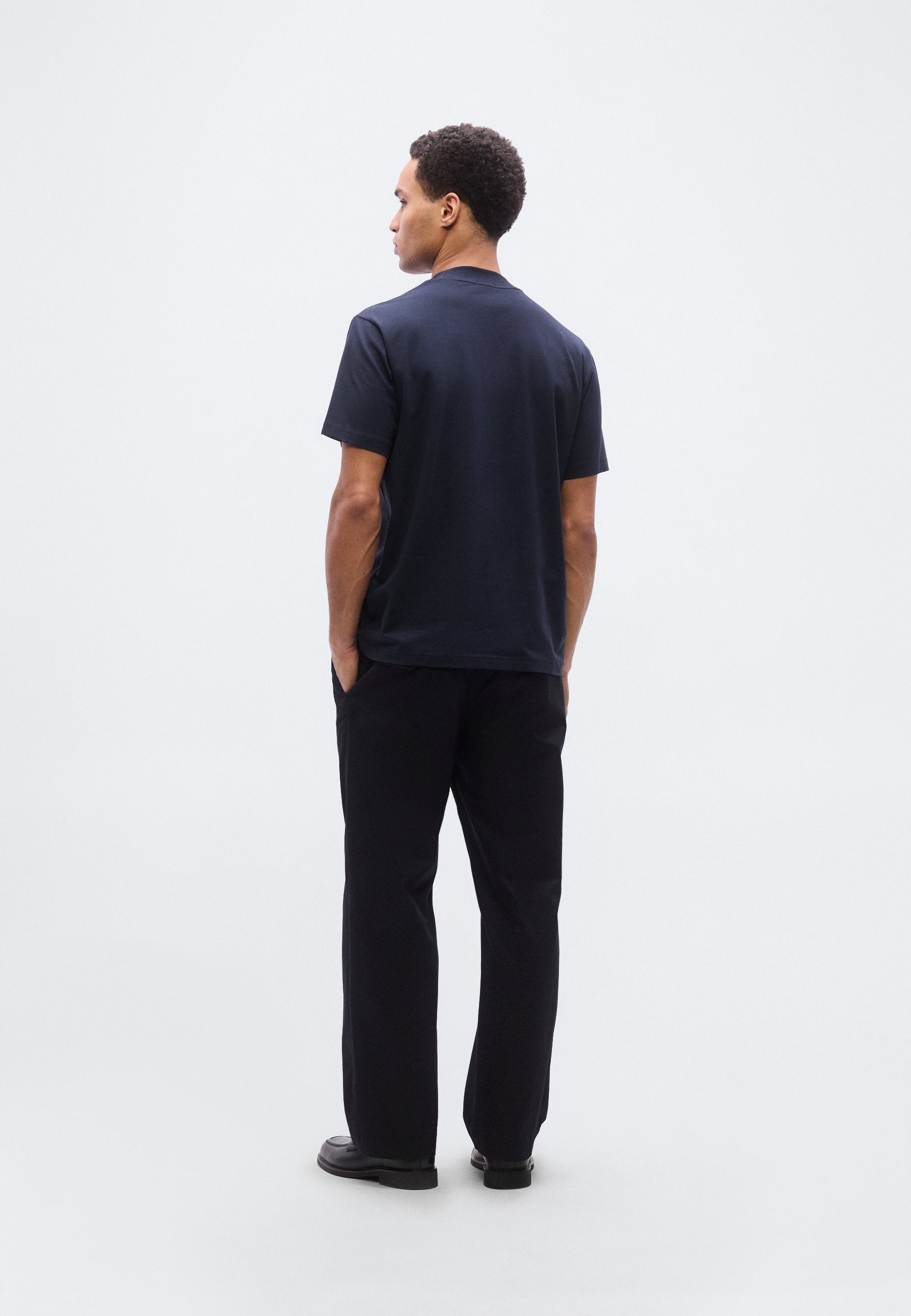 TEE COLLAR - Basic T-shirt - dark blue
