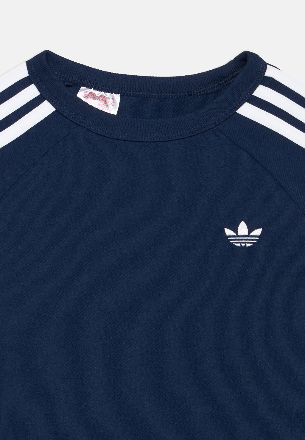 3 STRIPE TEE UNISEX - Baskılı Tişört - gece indigo/beyaz