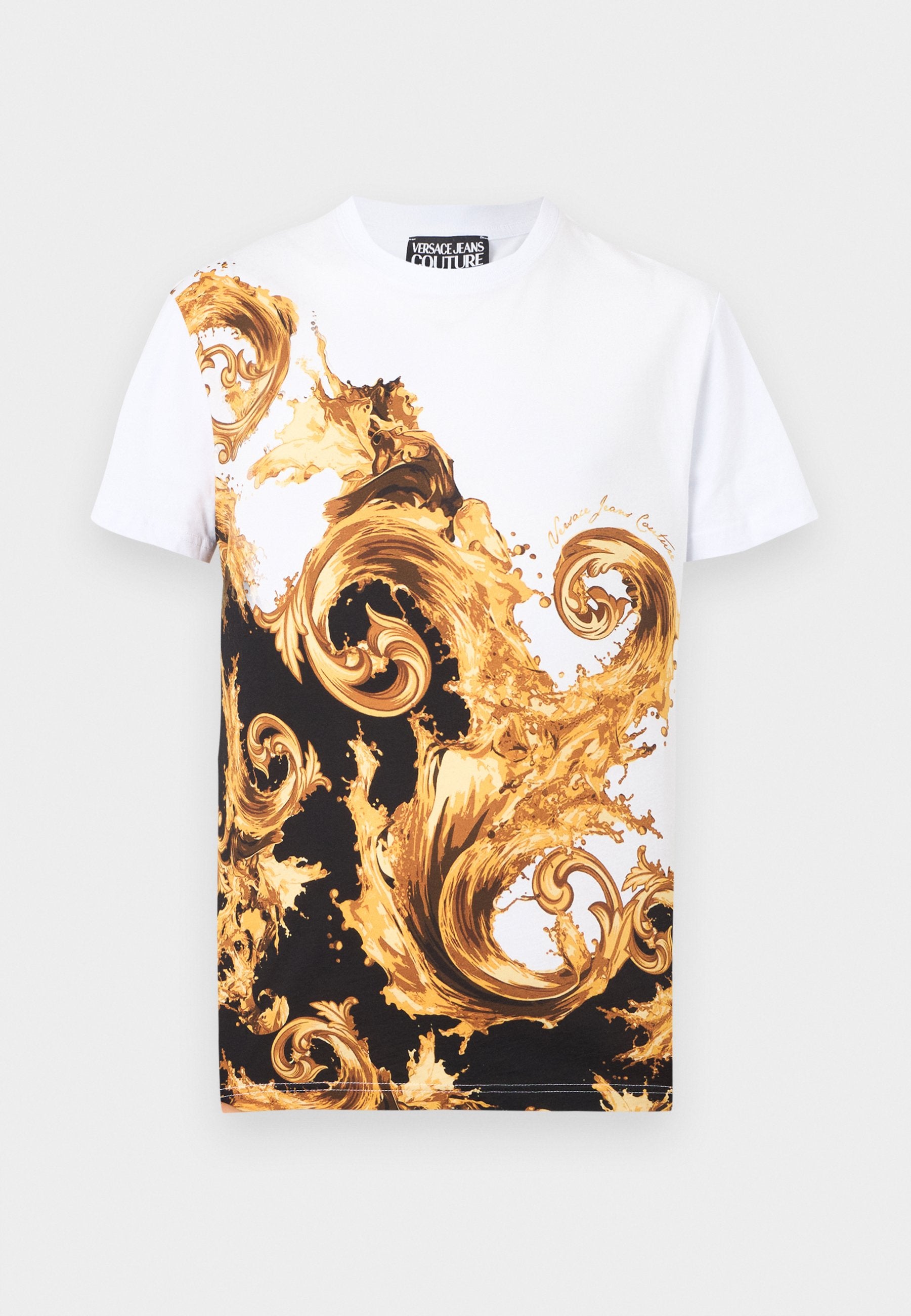 BAROCCO  - Print T-shirt - whit/black/gold-coloured