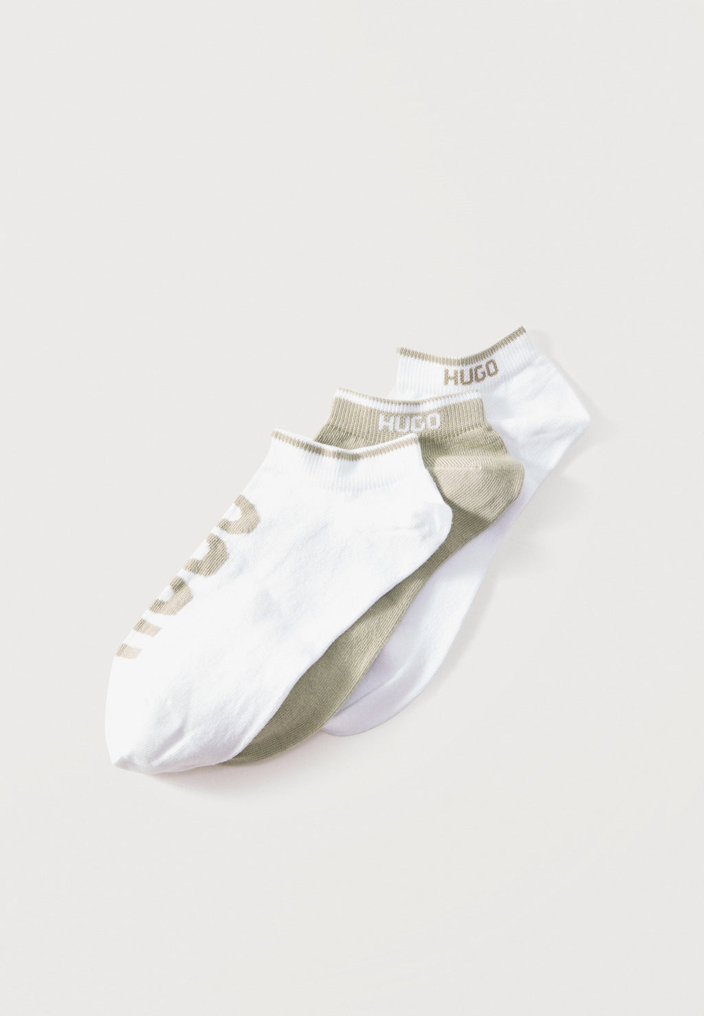 LOGO 3 PACK - Sneaker socks - light green/white