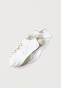 LOGO 3 PACK - Sneaker socks - light green/white