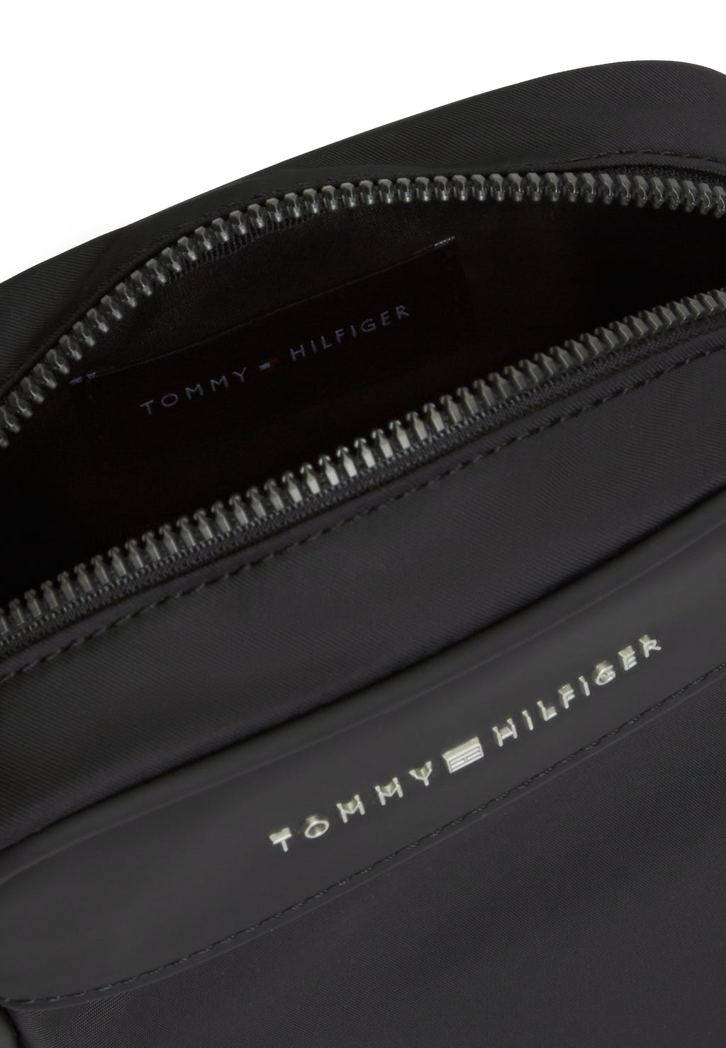 SAC REPORTER À BANDOUILIÈRE AVEC LOGO EN MÉTAL - Sac à bandoulière - noir
