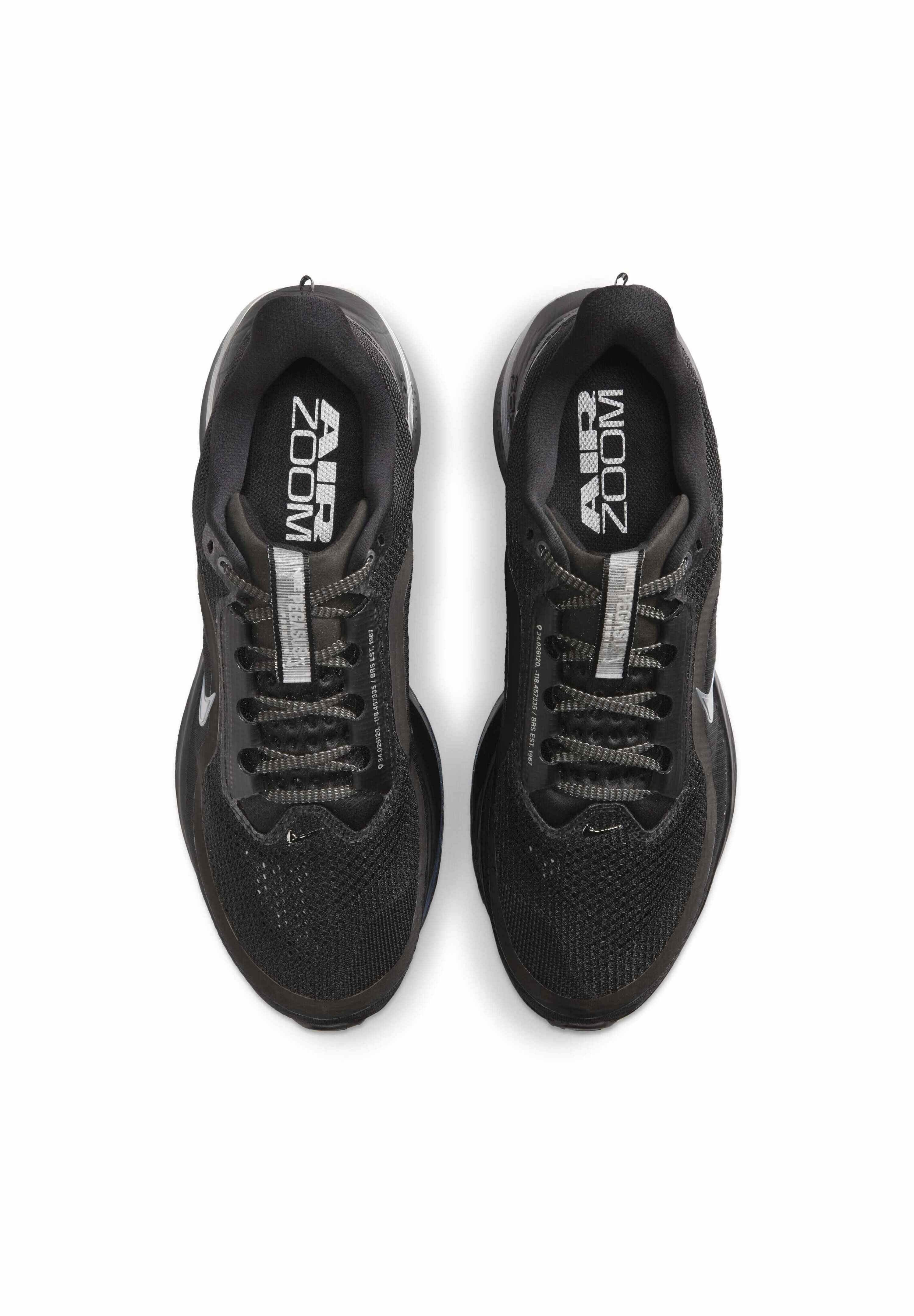 PEGASUS PREMIUM - Road running shoes - black/metallic silver-coloured