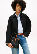 CITY WOVEN CROSSBODY TOTE BAG - Handbag - black mix