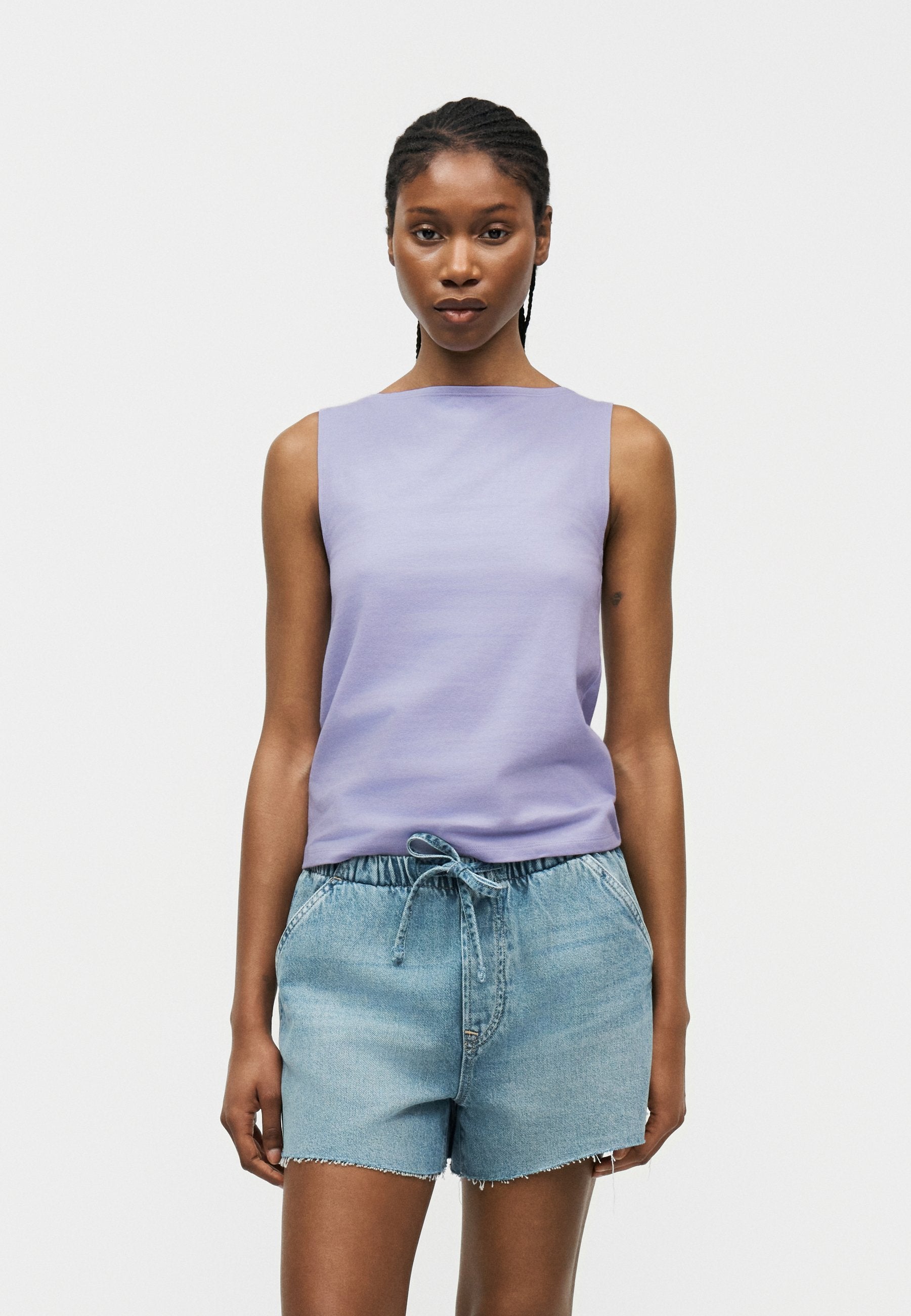 BOAT NECK TANK - Top - orchid