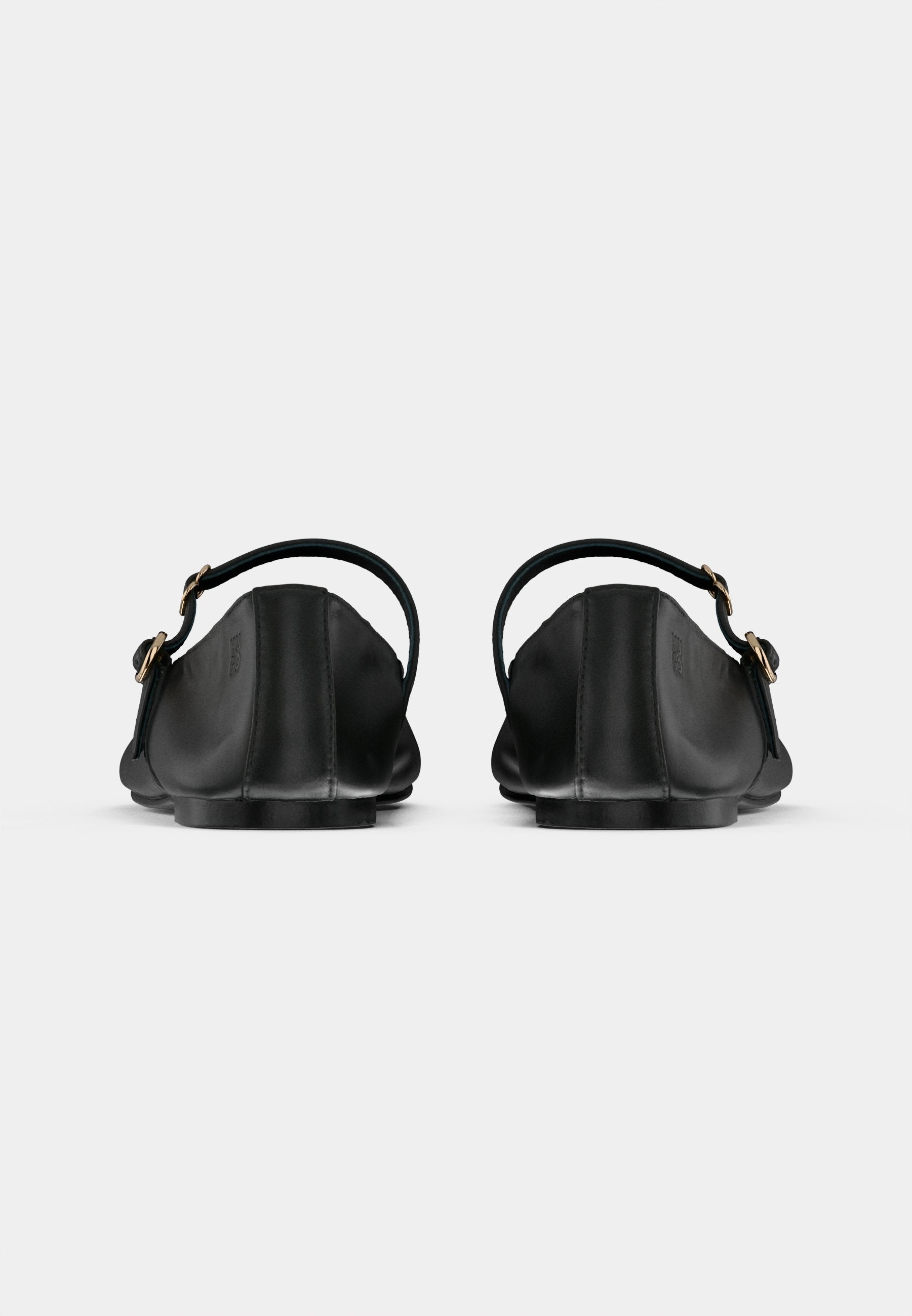TYLIA - Ankle strap ballet pumps - black