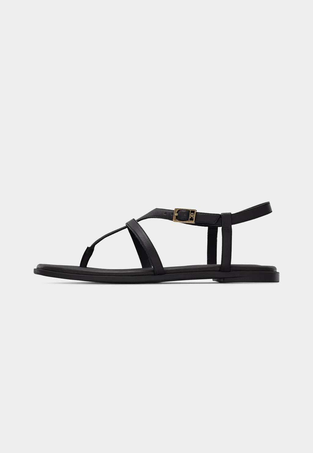 BUCKLE THONG - T-bar sandals - black