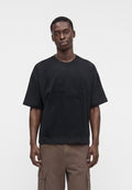 LOGO CROP CREW - Print T-shirt - moonless night
