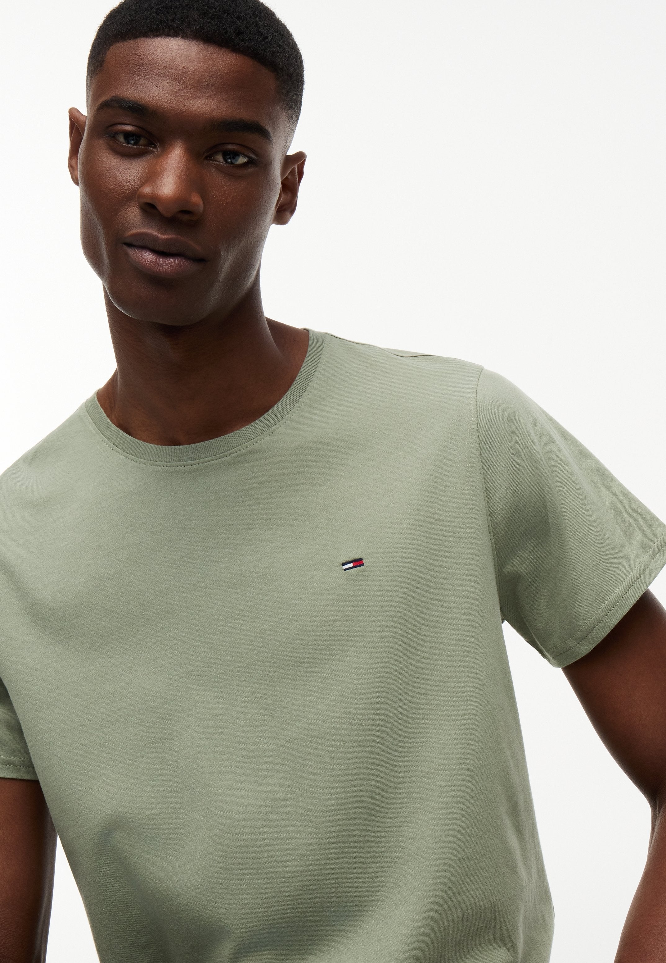 FLAG EXTRA SLIM UNISEX - Basic T-shirt - spring olive