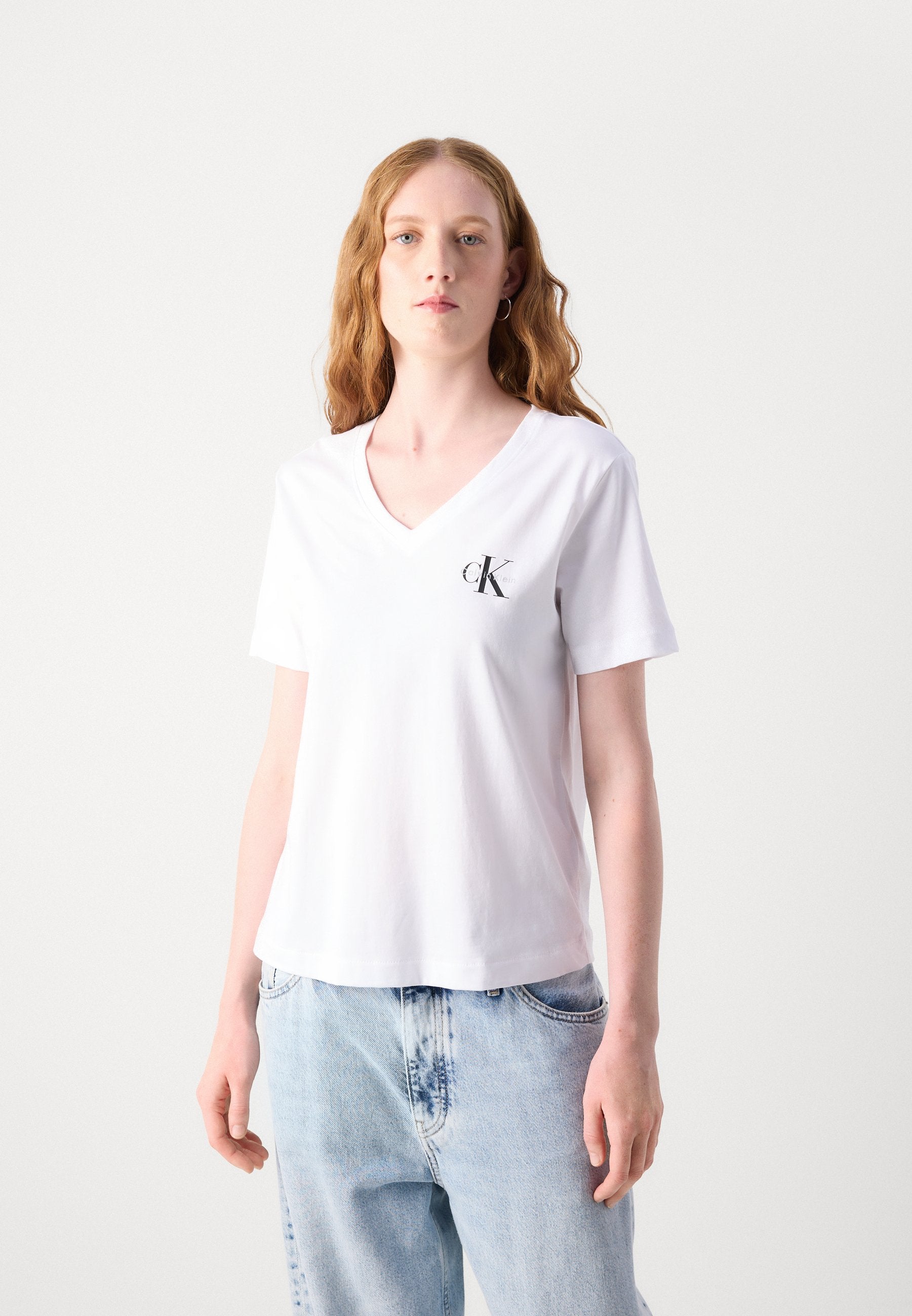 MONOLOGO TEE 2 PACK - Basic T-shirt - white / heroic grey heather