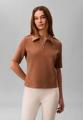 SPACER HALFZIP - Polo shirt - executive brown