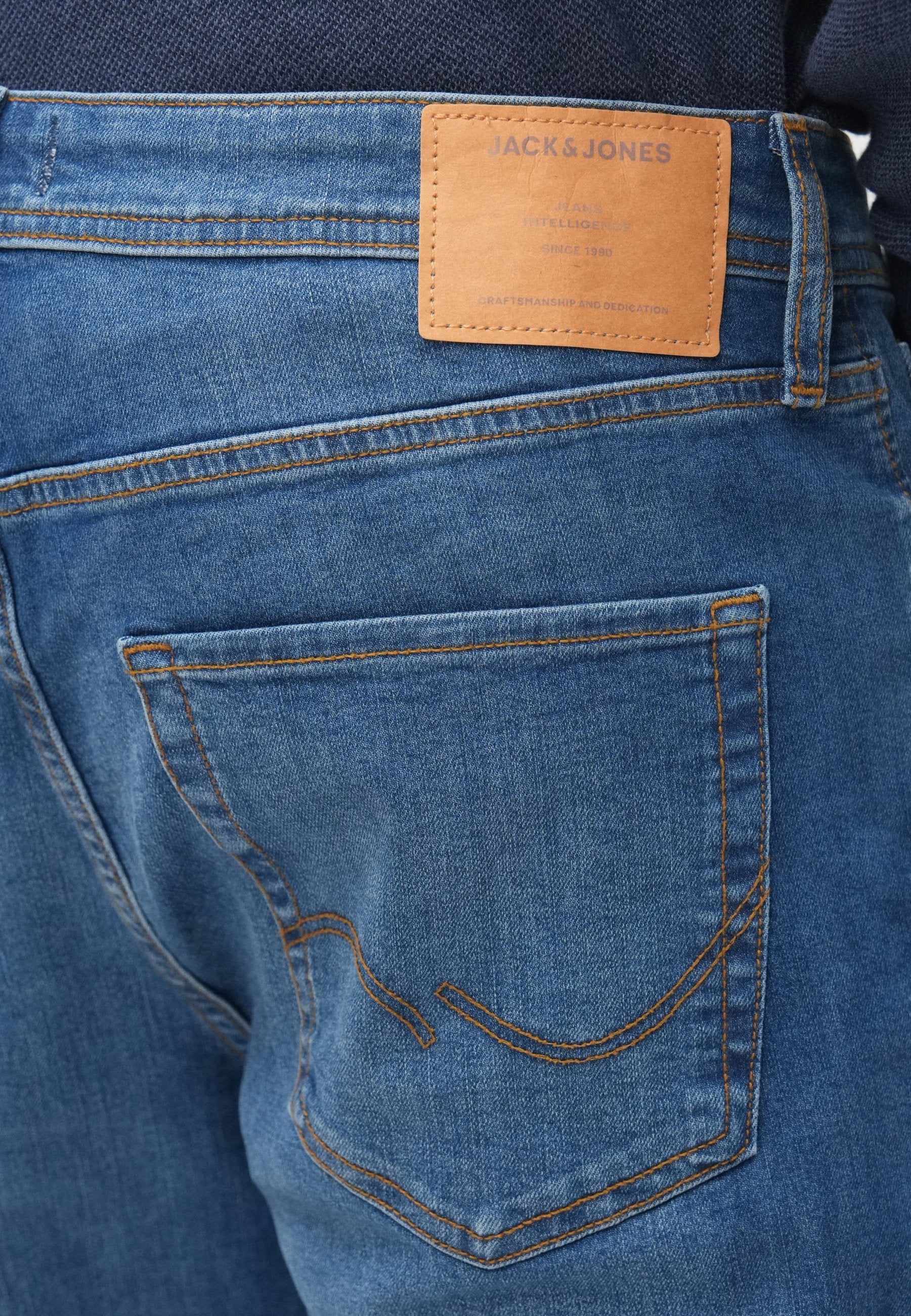 Regular fit JJICLARK JJBASIC SQ 223 NOOS - Straight leg jeans - blue denim