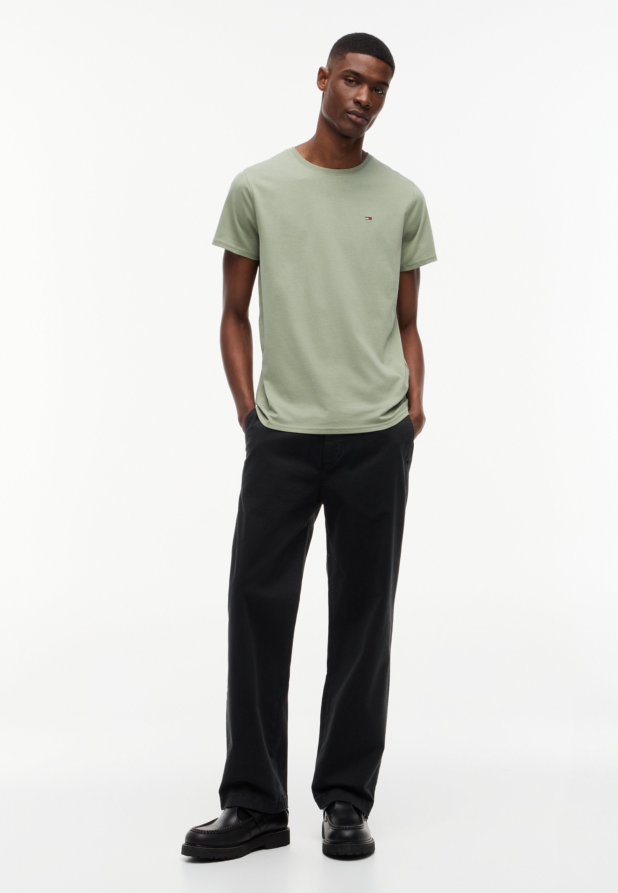 FLAG EXTRA SLIM UNISEX - Basic T-shirt - spring olive