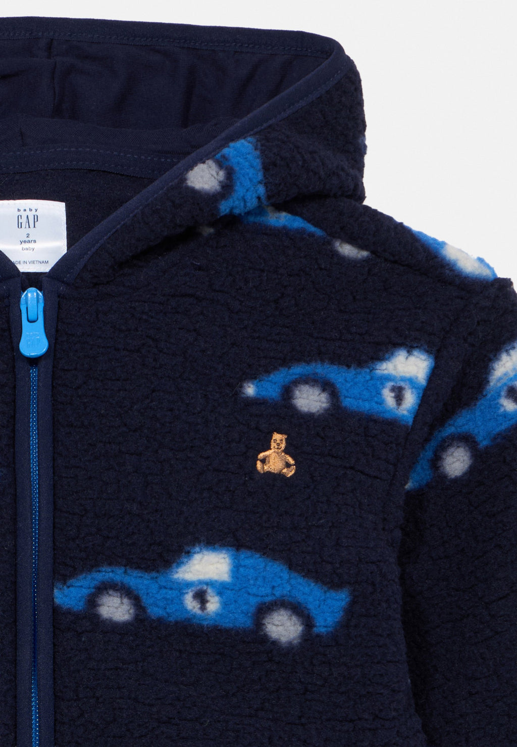 SWEAT À CAPUCHE ZIPPÉ EN SHERPA BÉBÉ ET ENFANT - Veste polaire - bleu foncé