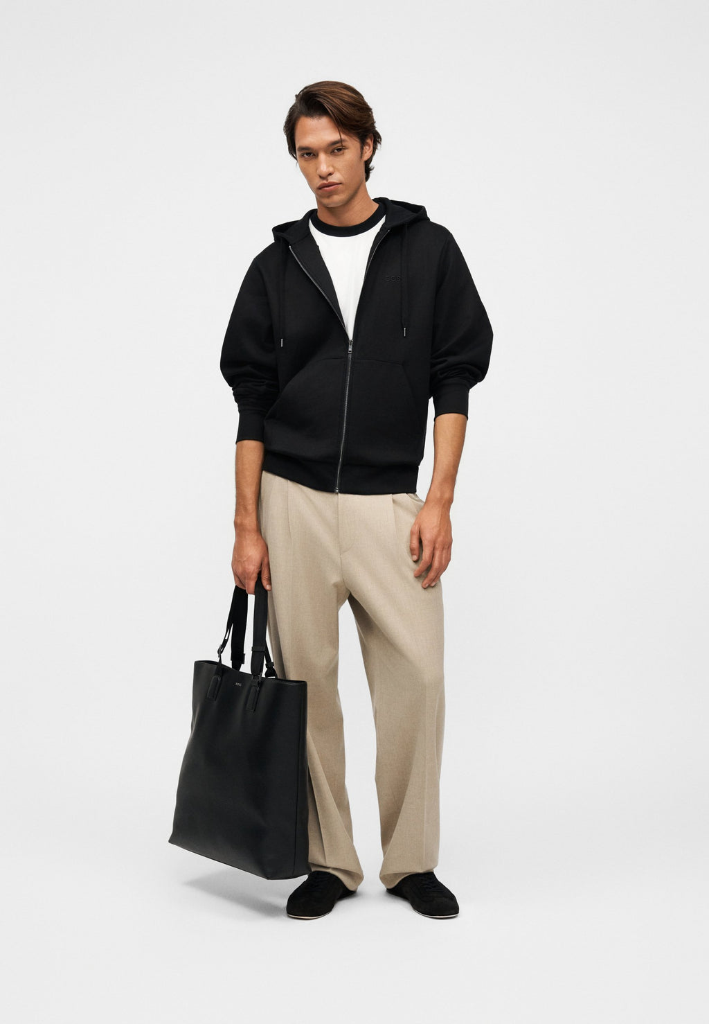 UNISEX - Zip-up sweatshirt - black