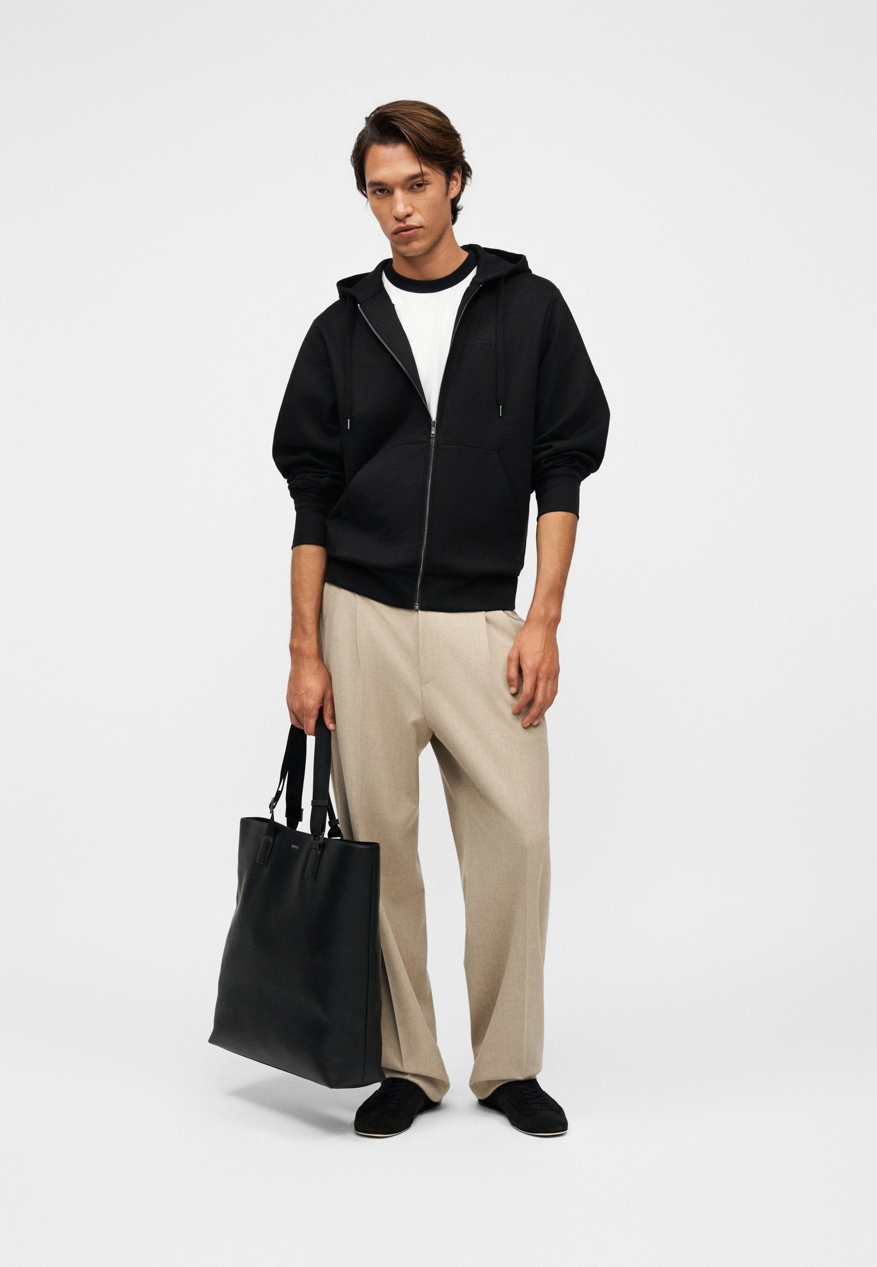 UNISEX - Zip-up sweatshirt - black