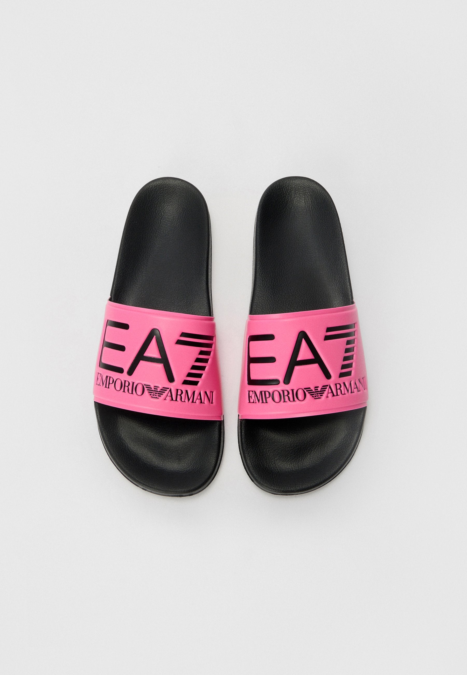 UNISEX - Pool slides - pink fluo/black