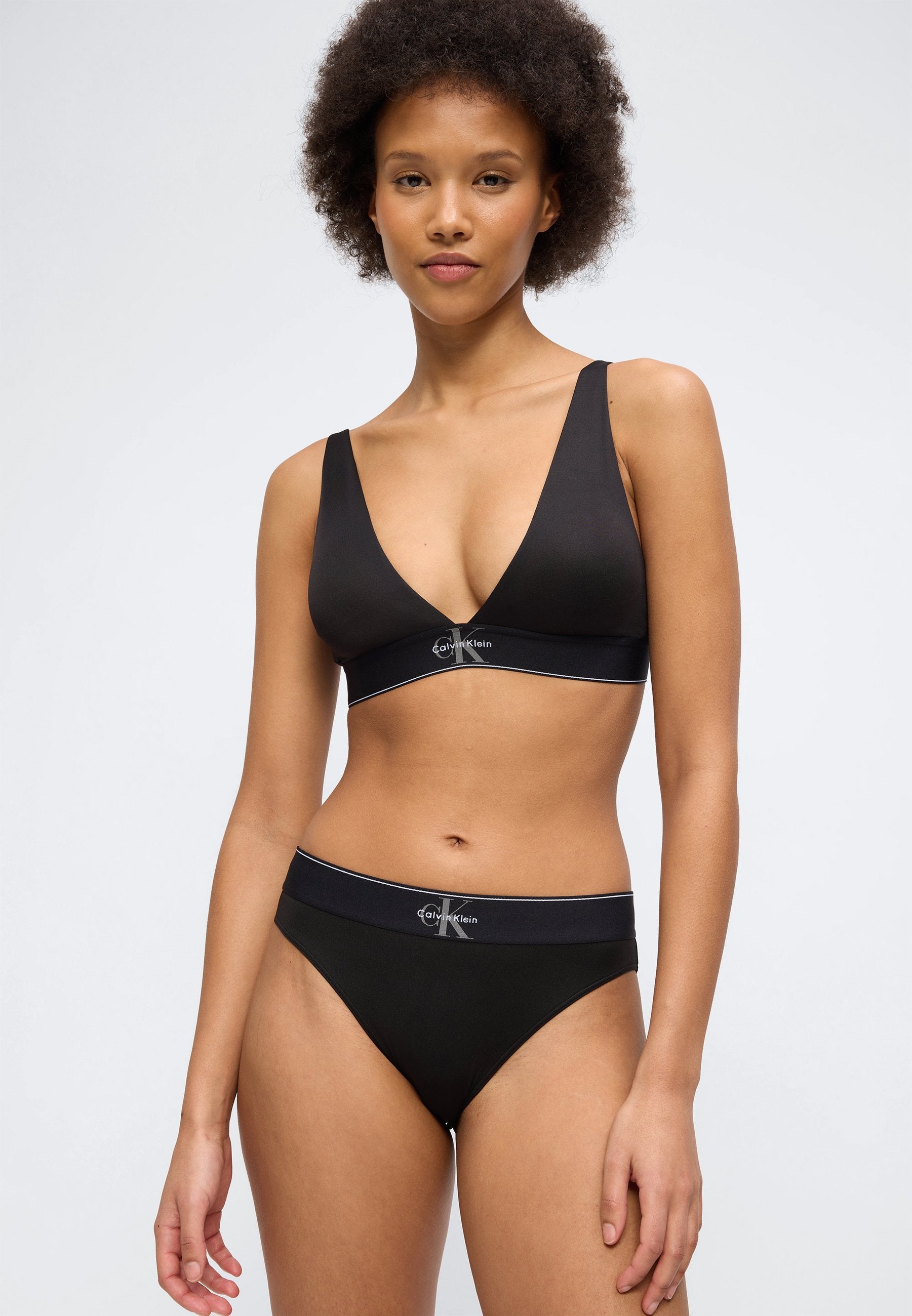 HIGH WAIST BIKINI - CK GRAPHIC - Briefs - black