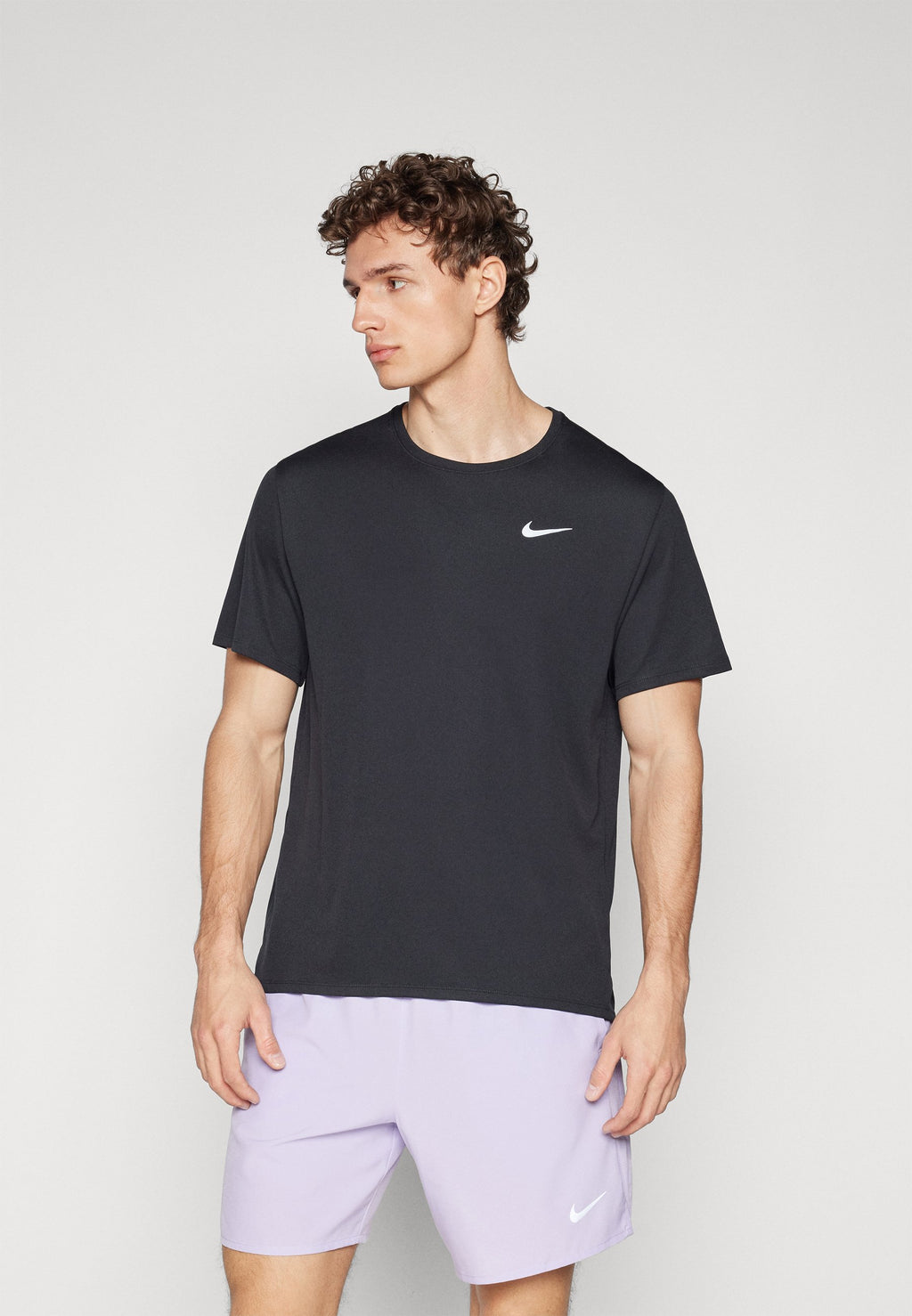 MILER - Sports T-shirt - black/reflective silver