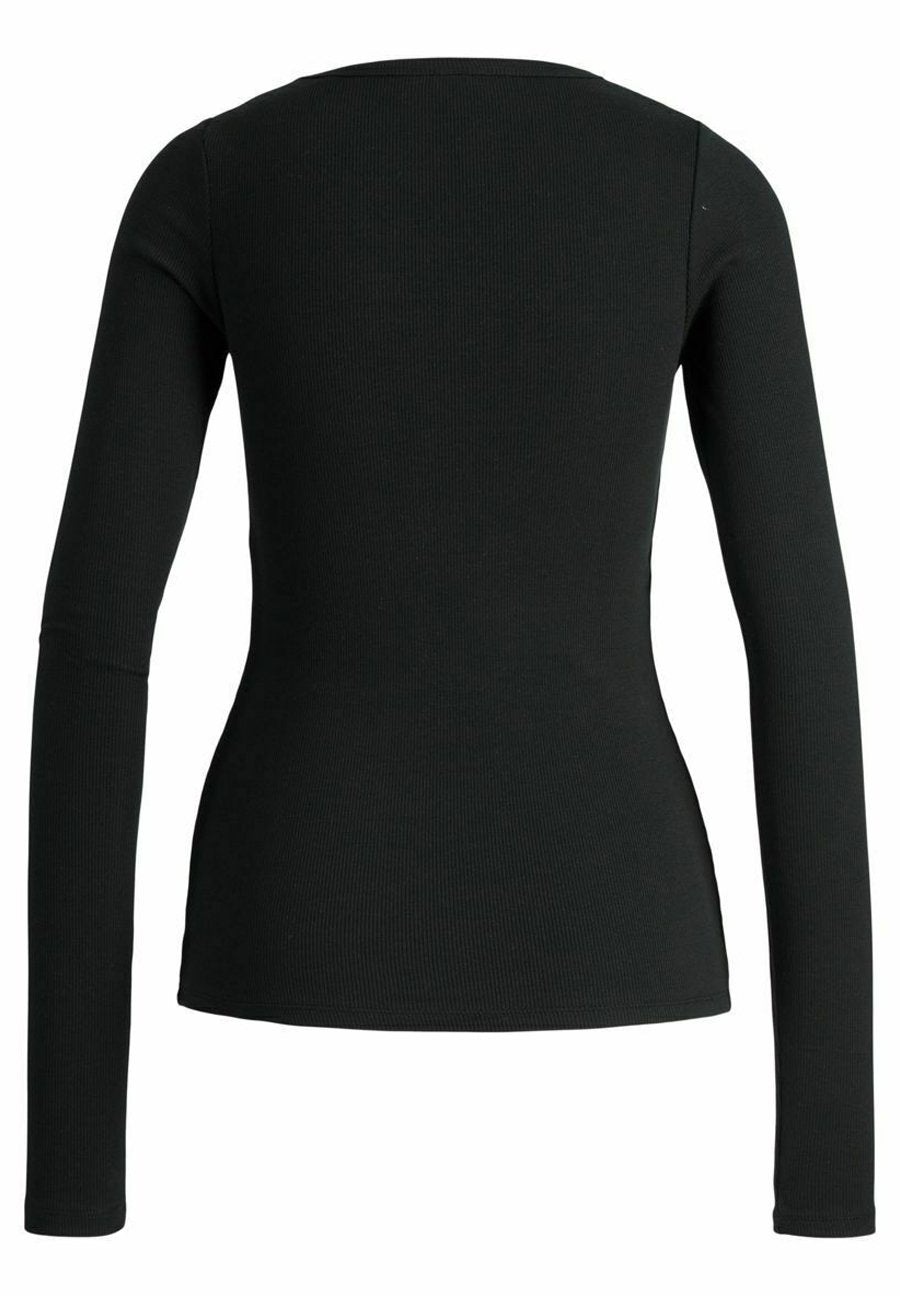 JXFREYA STR LS RIB TEE - Long sleeved top - black