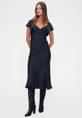 GAPSTUDIO SATIN MIDI DRESS - Cocktail dress / Party dress - navy uniform