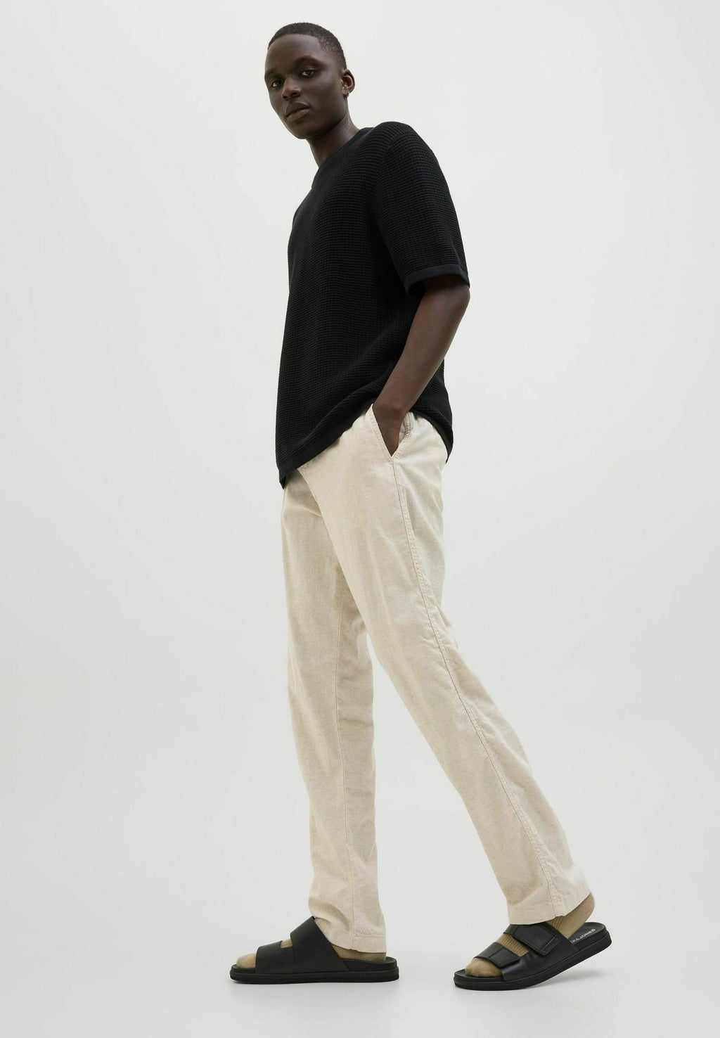 Joggers Relaxed Fit - Trousers - moonbeam
