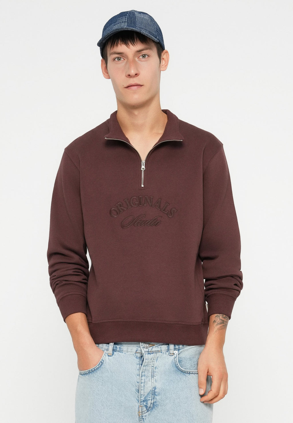 Half zip Half zip - Sweatshirt - deep mahogany
