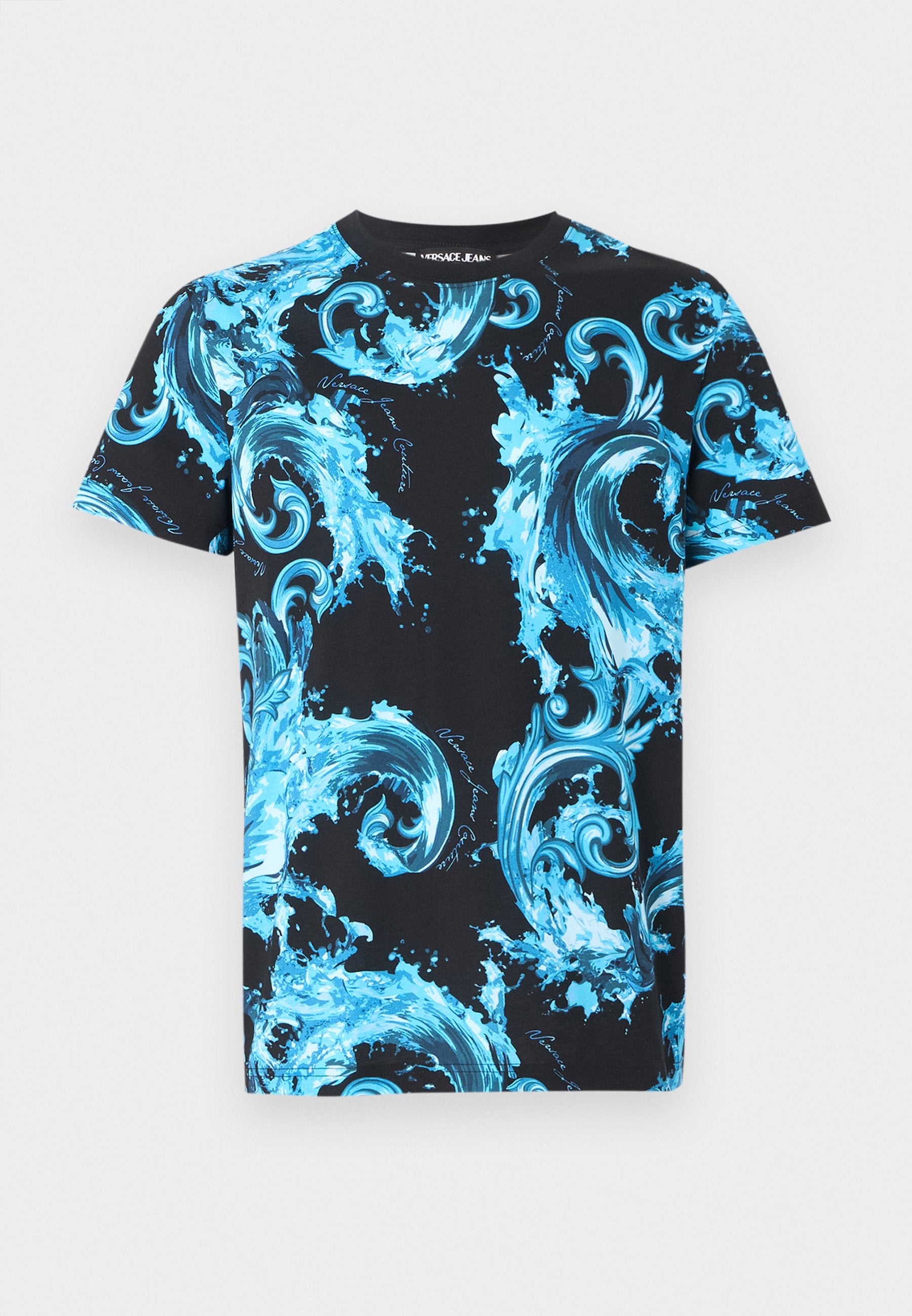 PRINT - Print T-shirt - black/sea