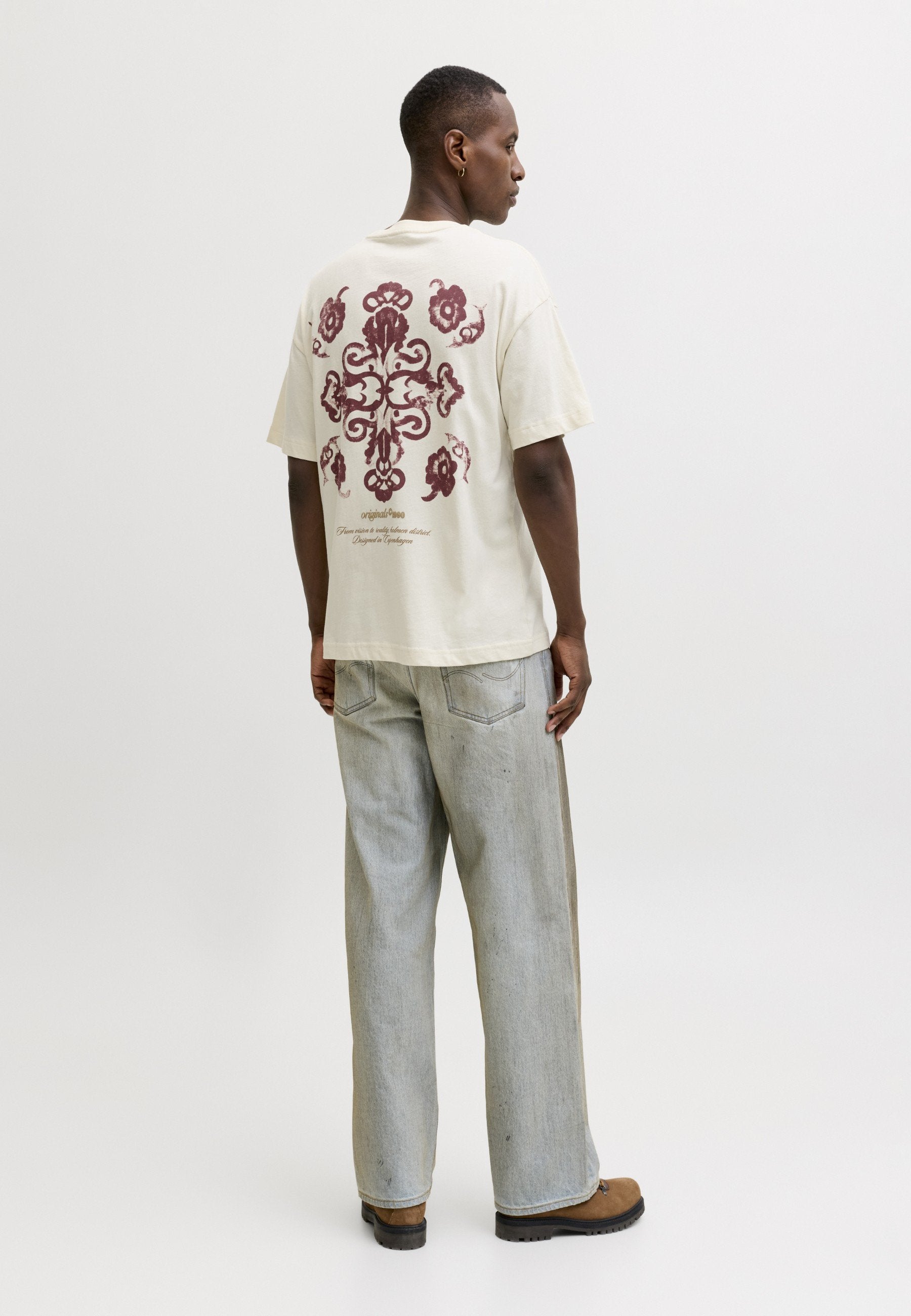 JORMONTAUK BACK GRAPHIC TEE 3 PACK - Print T-shirt - seagrass/odyssey grey