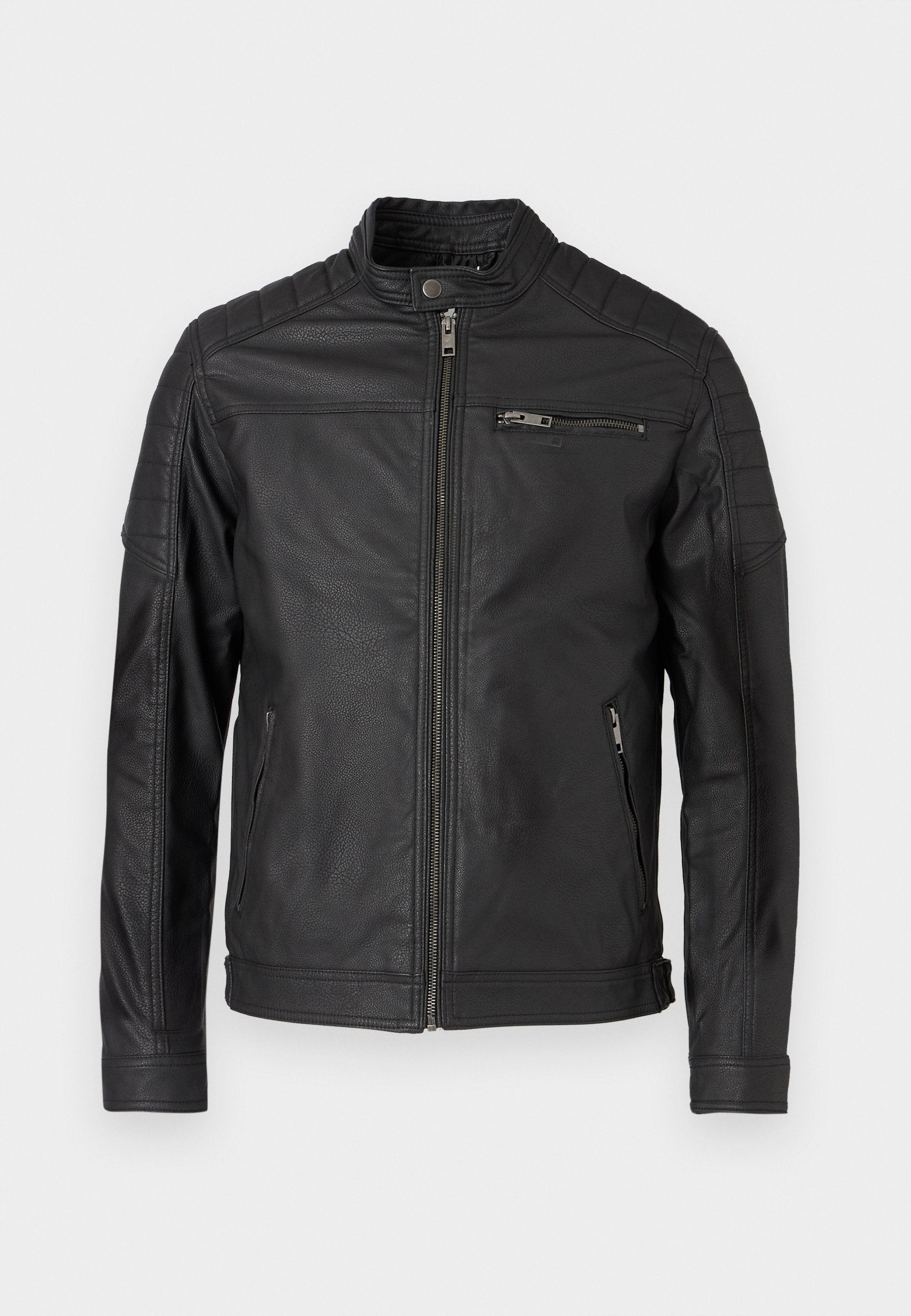 EROCKY BIKER REGULAR FIT - Faux leather jacket - black