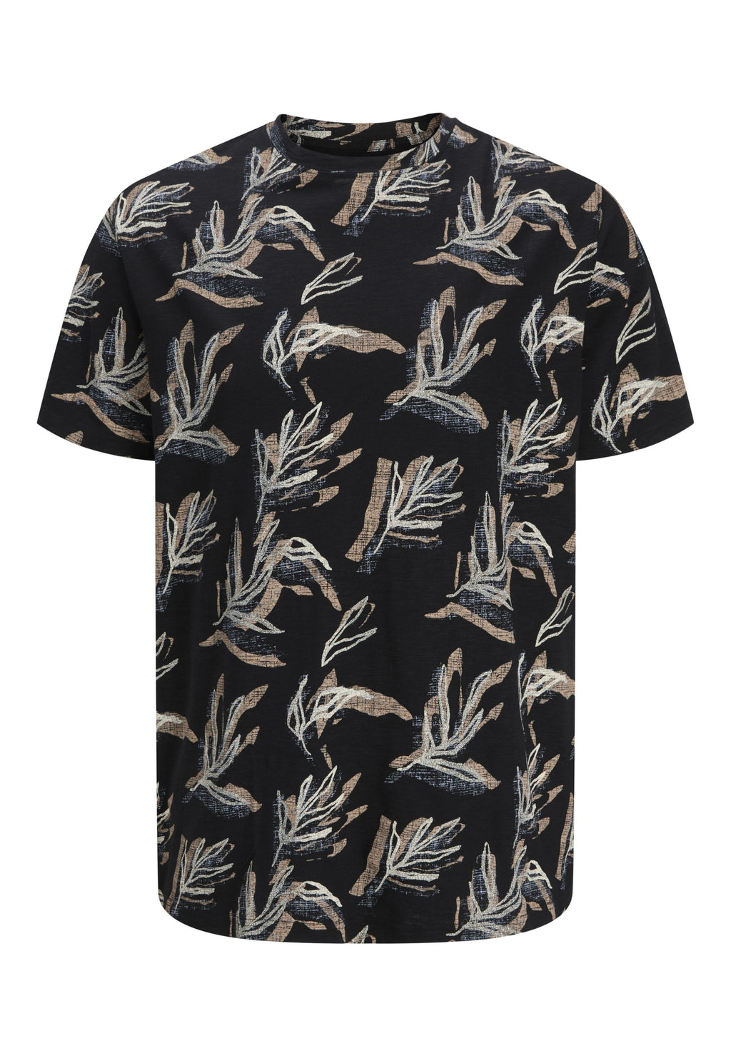 JORMONTAUK TEE CREW NECK - Print T-shirt - black