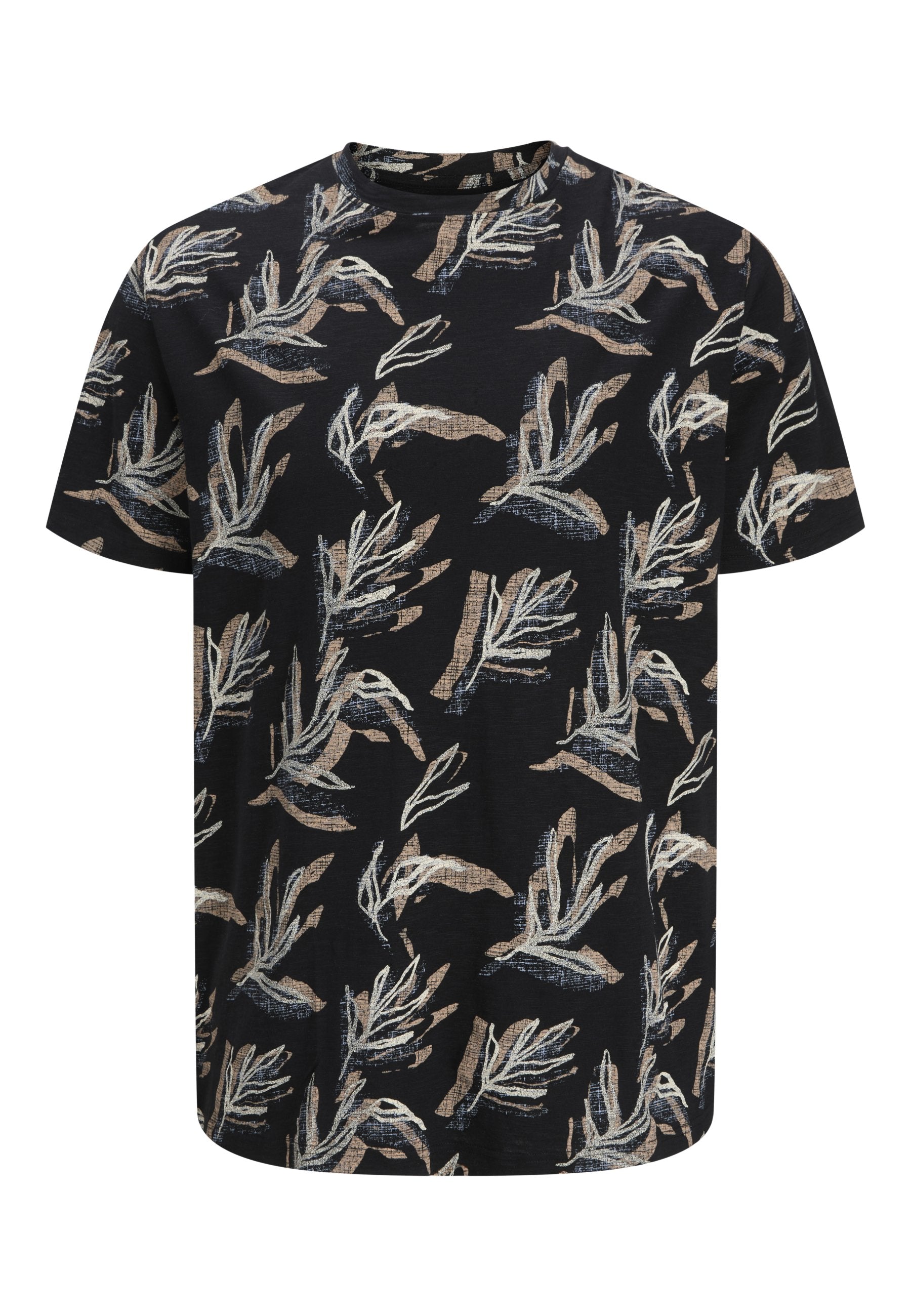 JORMONTAUK TEE CREW NECK - Print T-shirt - black