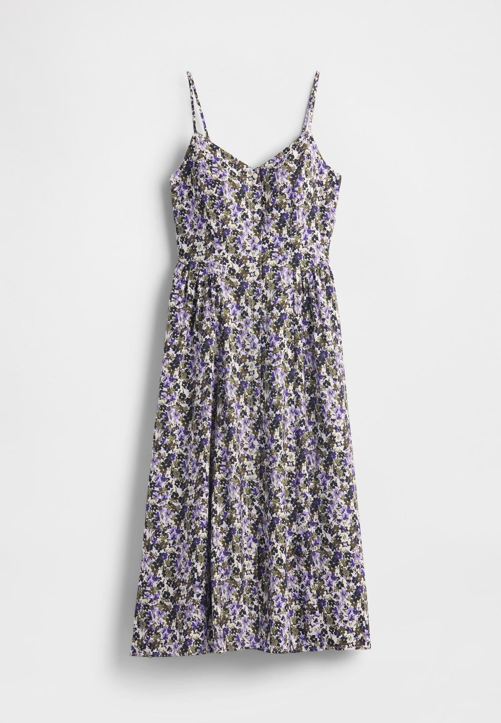 V NECK SHIRRED MAXI - Day dress - purple
