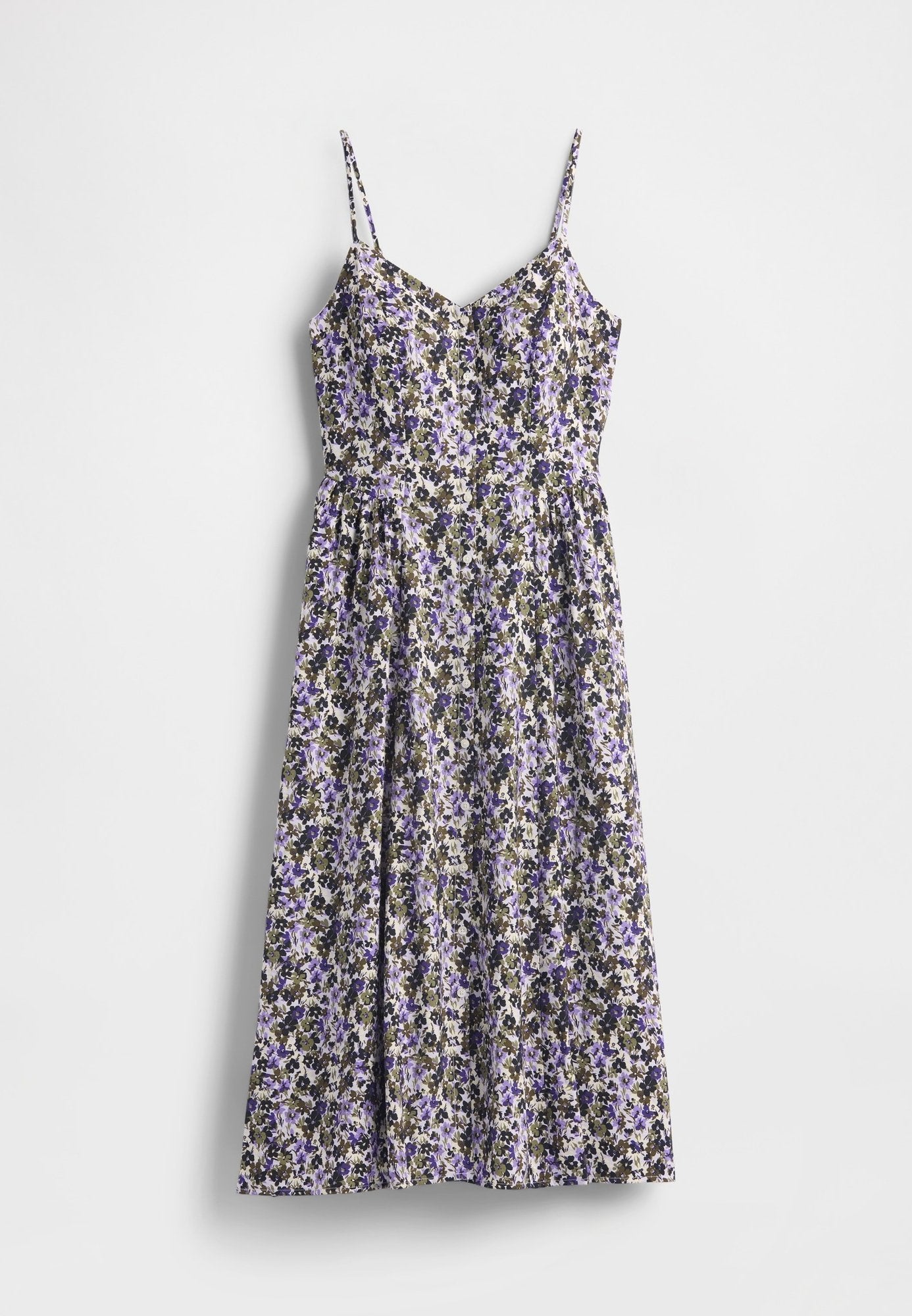 V NECK SHIRRED MAXI - Day dress - purple